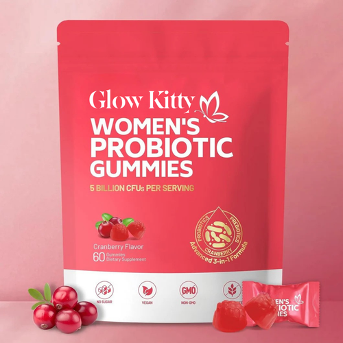 Glow Kitty™ Cranberry Probiotic Gummies